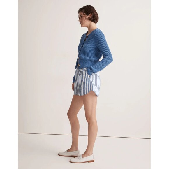 Madewell Elastic Waist Pull-On Shorts Womens Size XL Minimalist Hermitage Blue - Picture 3 of 9